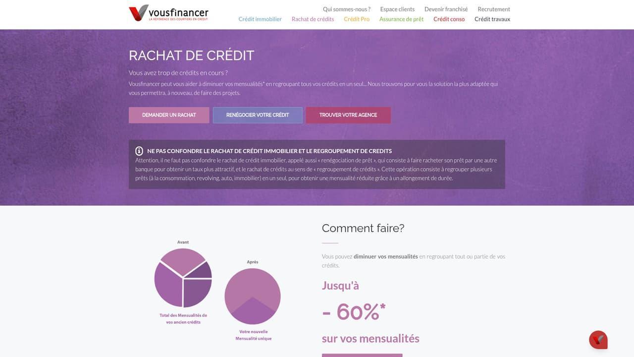 Capture d’écran du site du courtier