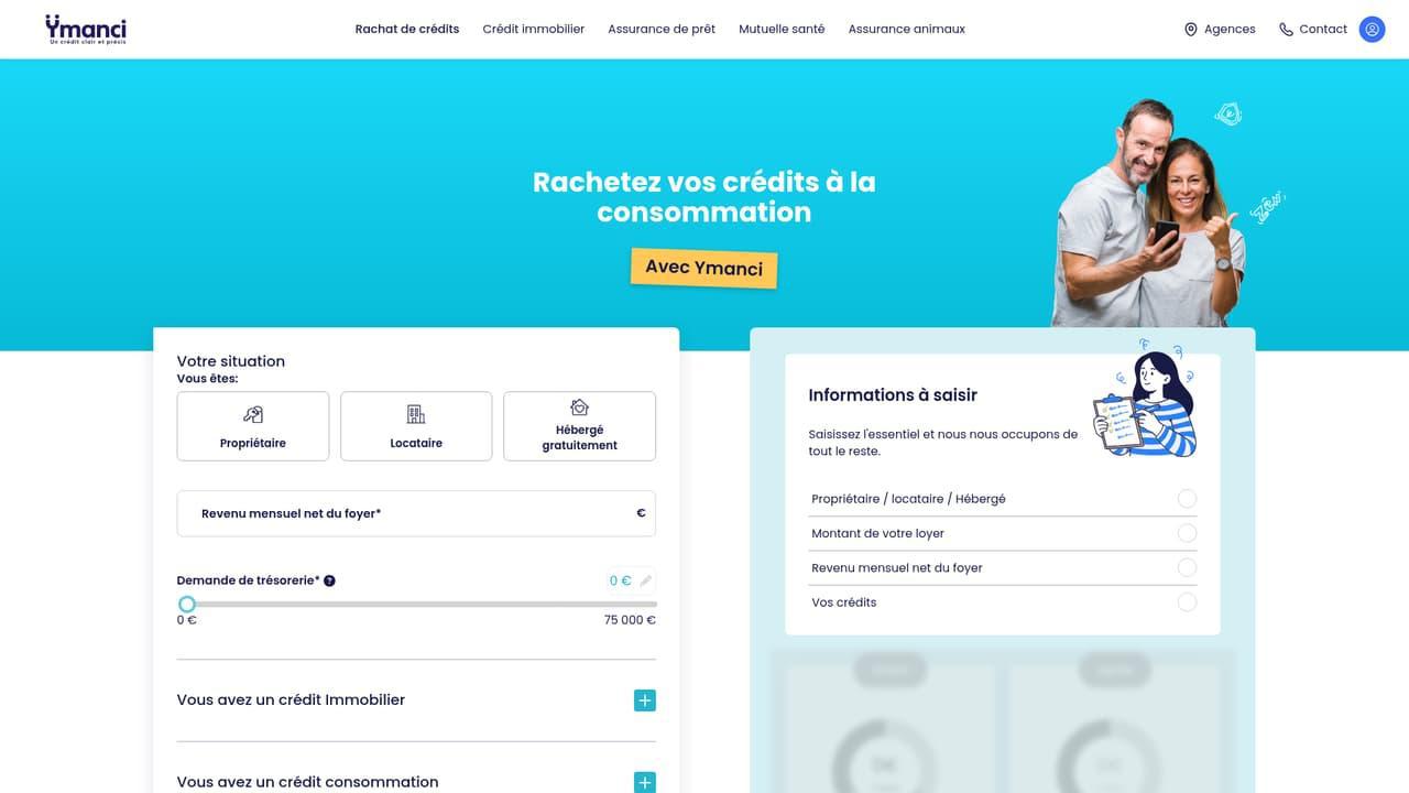 Capture d’écran du site du courtier